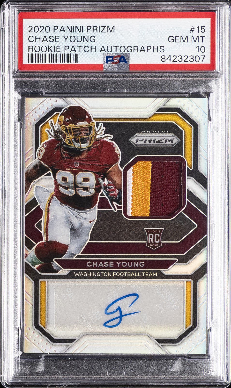 2020 Panini Prizm RPA #15 Chase Young 14/99 PSA 10 Auto